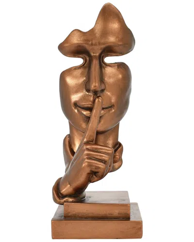 Adam & Friends Silence Is Golden Sculpture In Brown