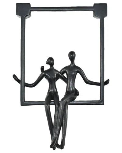 Adam & Friends Swinging Couple Sculpture In Black