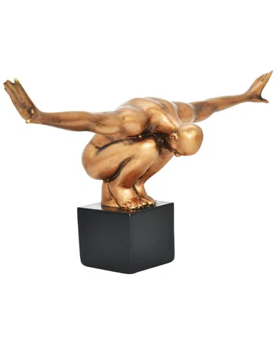 Adam & Friends Take-a-bow Man Sculpture In Gold