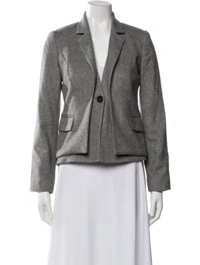 Pre-owned Adam By Adam Lippes Lambswool Blazer In Gray
