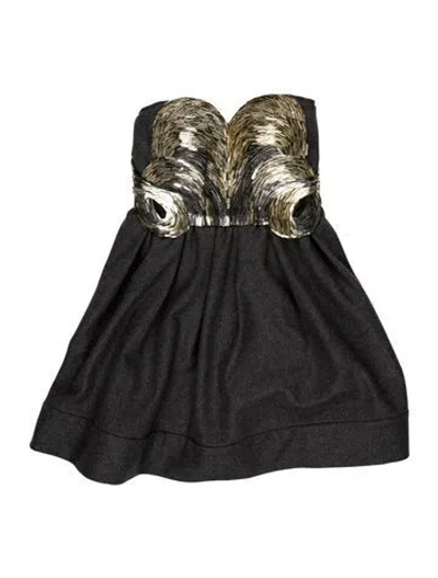 Pre-owned Adam By Adam Lippes Wool Mini Dress W/ Tags In Gray