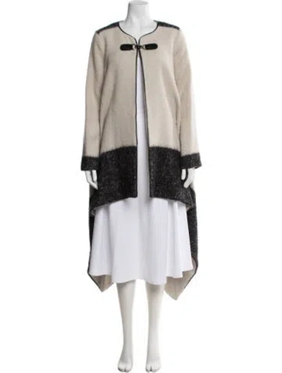 Pre-owned Adam Coat In Neutral
