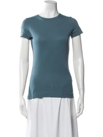 Pre-owned Adam Crew Neck Short Sleeve T-shirt In Blue