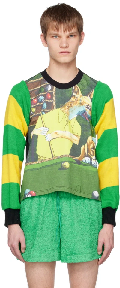 Adam Jones Green & Yellow Football Jumper Sleeves In Green/yellow