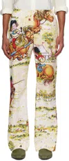 Adam Jones Off-white Thelwell Trousers In Cream