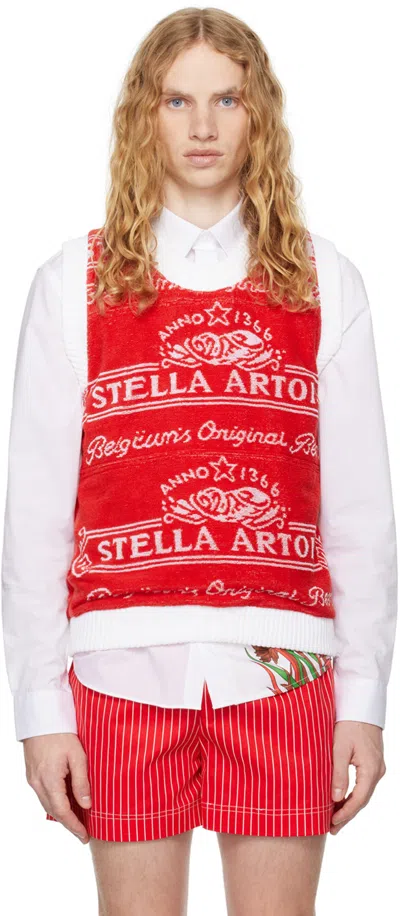 Adam Jones レッド Stella Beer Towel ベスト In Red