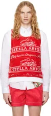 Adam Jones Red 'stella' Beer Towel Vest In Red