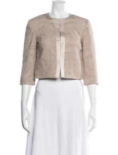 Pre-owned Adam Lace Pattern Jacket W/ Tags In Neutral
