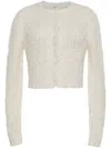 Adam Lippes Alice Silk Cardigan In Neutrals