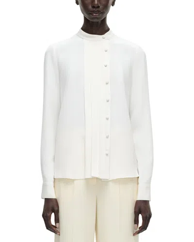 Adam Lippes Alina Silk Top In White