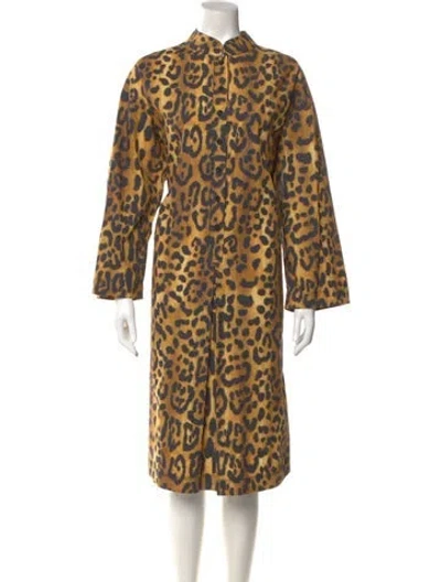 Pre-owned Adam Lippes Animal Print Midi Length Dress In Multi