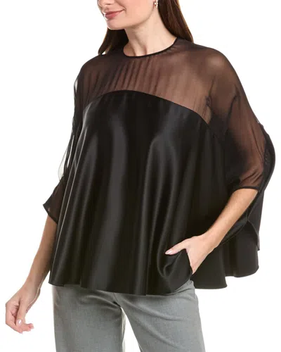 Adam Lippes Apollo Silk Top In Black