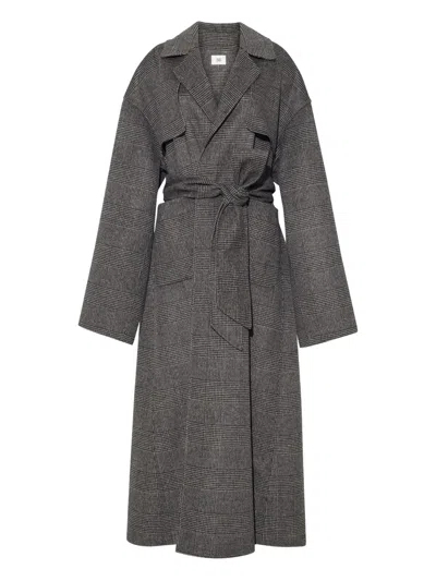 Adam Lippes Arlo Belted Trench Coat In Gray