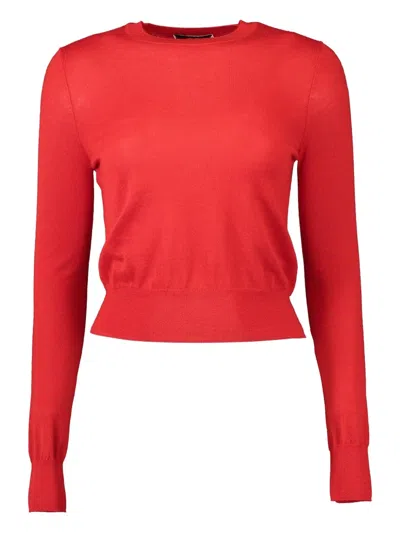 Adam Lippes Ava Fine-knit Jumper In Red