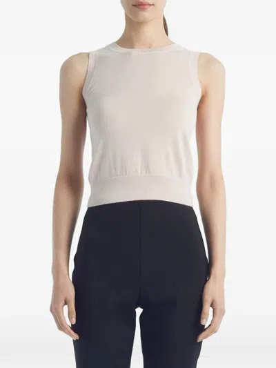 Adam Lippes Ava Ribbed Sweater In White