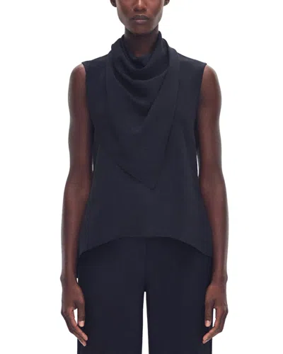 Adam Lippes Bandera Silk Shell In Black
