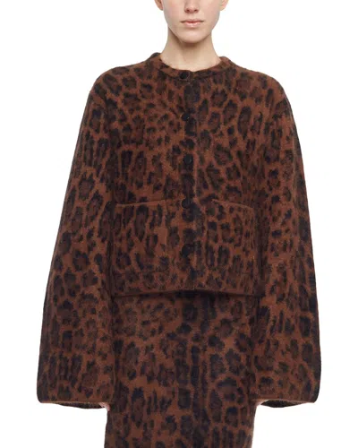 Adam Lippes Barret 100% Cashmere Jacket In Brown