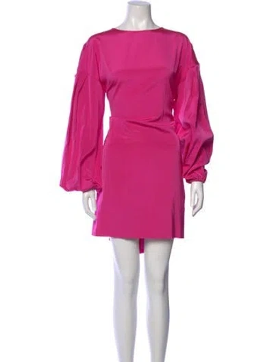 Pre-owned Adam Lippes Bateau Neckline Knee-length Dress In Pink