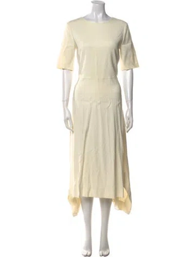 Pre-owned Adam Lippes Bateau Neckline Long Dress In Neutral