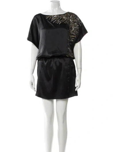 Pre-owned Adam Lippes Bateau Neckline Mini Dress In Multi