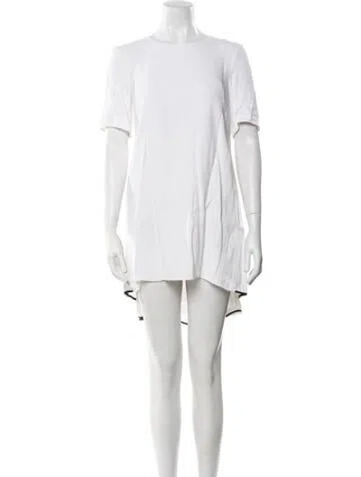 Pre-owned Adam Lippes Bateau Neckline Mini Dress In Neutral