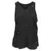 Adam Lippes Beaded Embroidered Sleeveless Top In Black Silk In Black