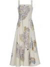 Adam Lippes Bella Midi Dress In Neutrals