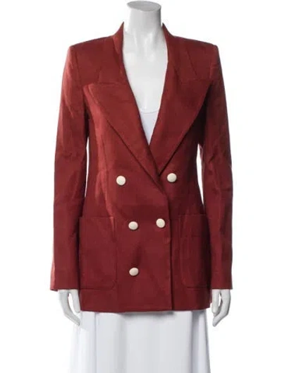 Pre-owned Adam Lippes Blazer In Red