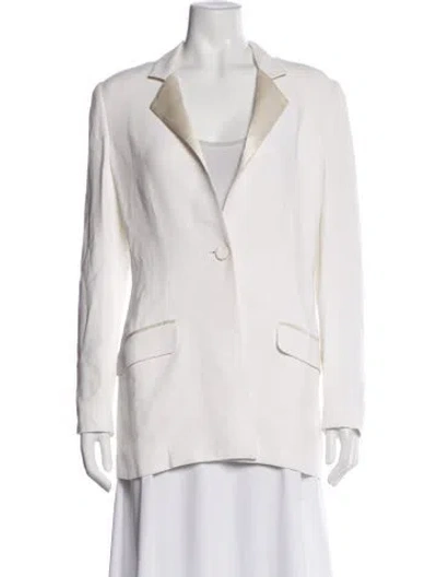 Pre-owned Adam Lippes Blazer In White