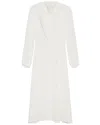 Adam Lippes Blythe Silk Crepe Midi Dress In White
