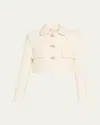 Adam Lippes Cecil Wool-blend Jacket In Ivory