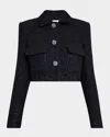 Adam Lippes Tweed Jacket In Midnight