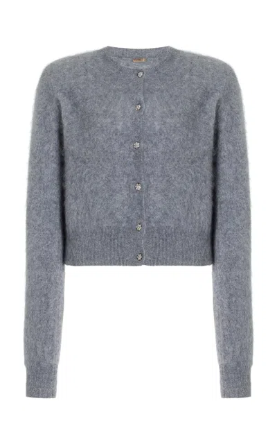 Adam Lippes Brushed-cashmere Cardigan In Grey