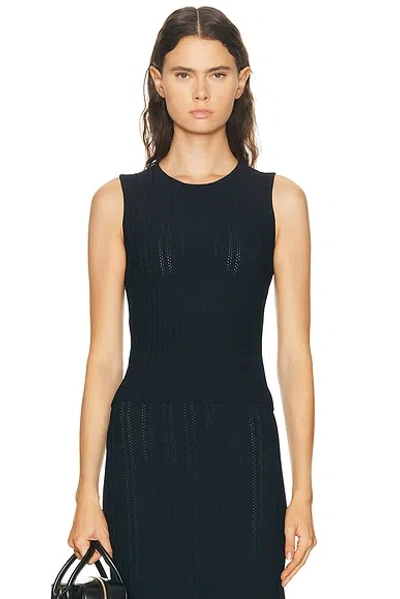 Adam Lippes Brynn Sleeveless Top In Blue
