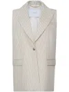 Adam Lippes Callan Pinstripe Gilet In White