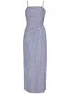 Adam Lippes Cari Midi Dress In Blue