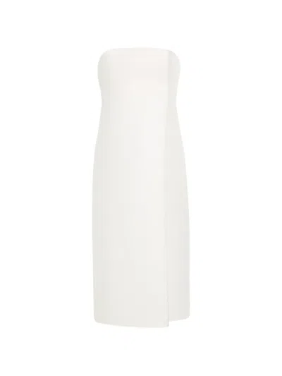 Adam Lippes Carina Strapless Tunic In Neutral