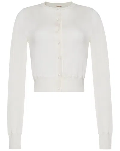 Adam Lippes Cashmere & Silk-blend Knit Cardigan In White
