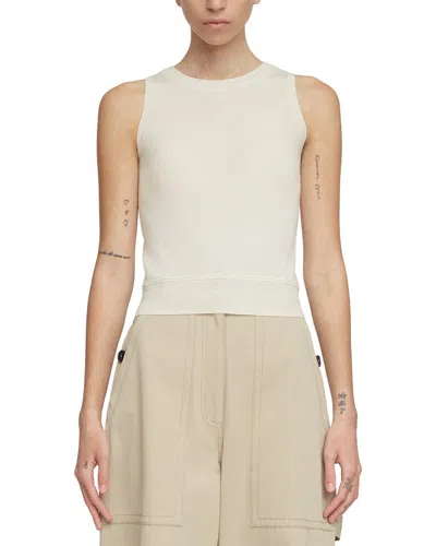 Adam Lippes Cashmere & Silk-blend Knit Shell In White