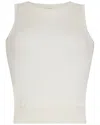 Adam Lippes Shell Fine-knit Top In White