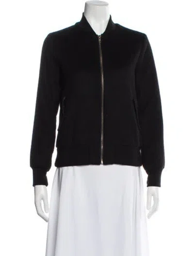 Pre-owned Adam Lippes Cashmere Bomber Jacket In Black