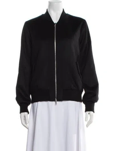 Pre-owned Adam Lippes Cashmere Bomber Jacket In Black