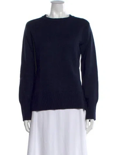 Pre-owned Adam Lippes Cashmere Crew Neck Sweater In Blue