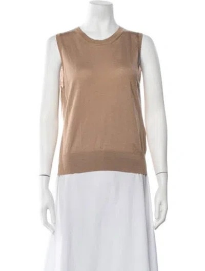 Pre-owned Adam Lippes Cashmere Crew Neck Sweater In Neutrals