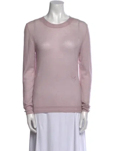 Pre-owned Adam Lippes Cashmere Crew Neck Sweater In Purple