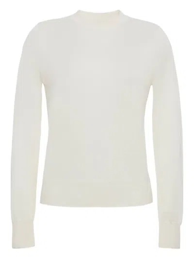 Adam Lippes Cashmere Crew-neck Sweater In White