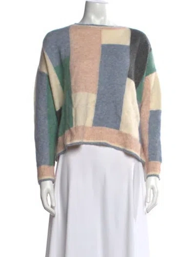 Pre-owned Adam Lippes Cashmere Printed Sweater In Neutral