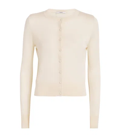 Adam Lippes Cashmere-silk Cardigan In Neutral