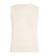 Adam Lippes Cashmere-silk Sleeveless Sweater Top In Neutral