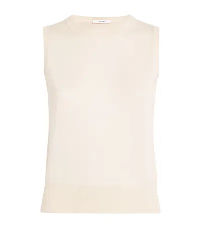 Adam Lippes Cashmere-silk Sleeveless Sweater Top In Neutral